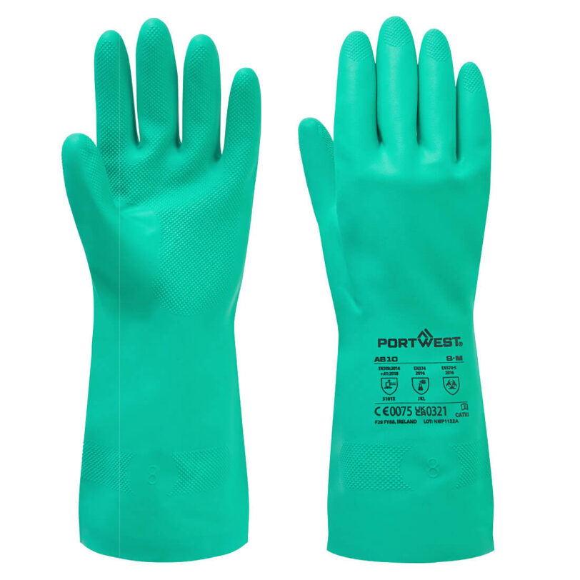 Guanto protezione chimica Nitrosafe Verde