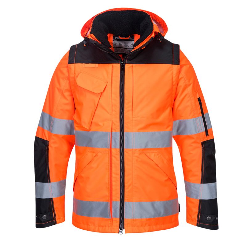 Giacca 3 in 1 Pro Hi-Vis Arancione/Nero