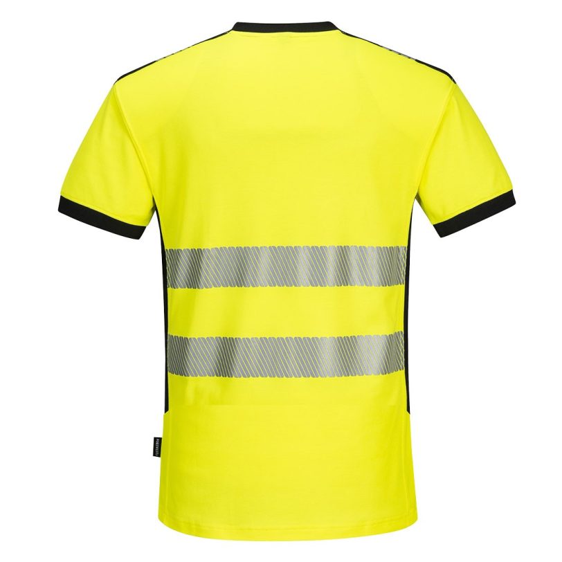 PW310 - T-shirt PW3 con scollo a V Hi-Vis Giallo/Nero - immagine 2